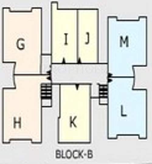 jewel homes pvt ltd white field Block B Cluster Plan from 1st to 6th Floor