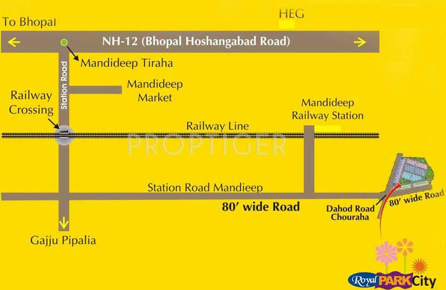 rai homes universal pvt. ltd. royal park city apartment Location Plan