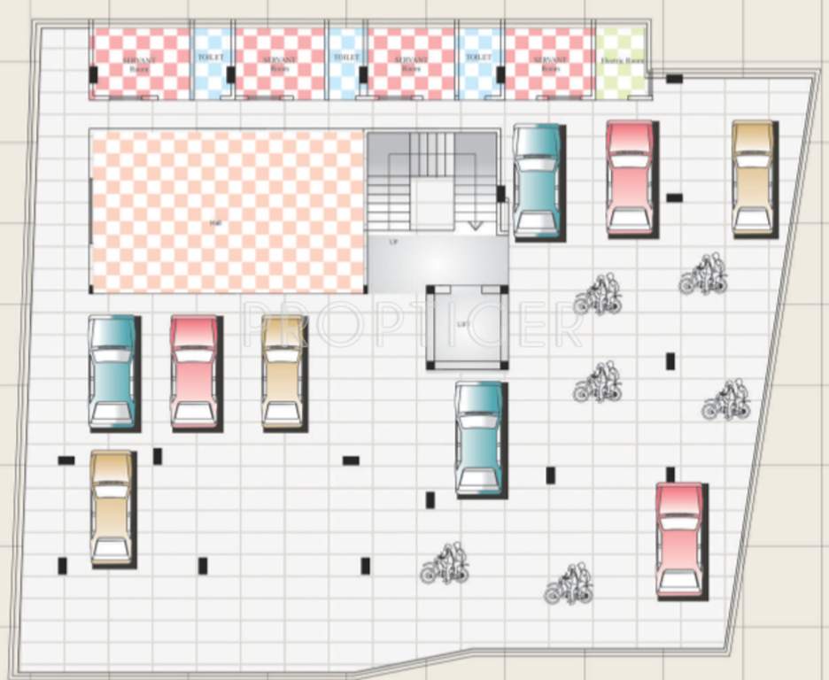 balaji dham build estates pvt ltd panchsheel residency Stilt Plan Panchsheel Residency Cluster Plan