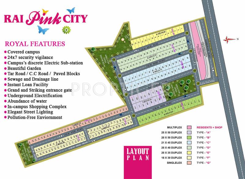 pink-city Images for Layout Plan of Rai Homes Universal Pink City