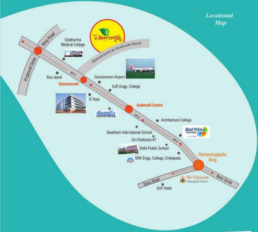 sir vijayasai housing amd estate leela gardens phase i Location Plan