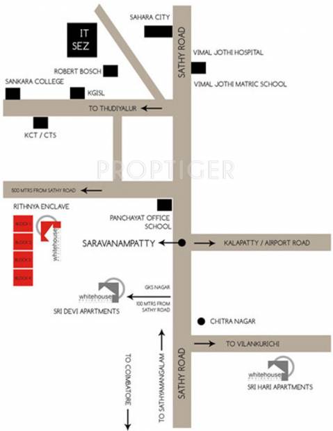 white-house-residencies rithanya-enclave Location Plan
