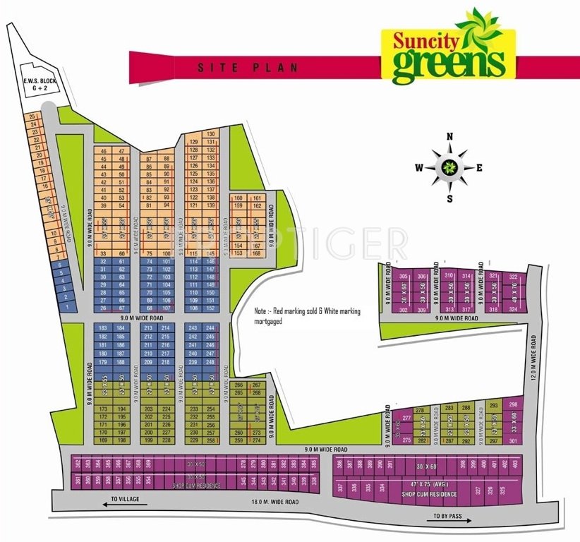 global megaventure pvt ltd suncity greens Layout Plan