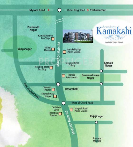  kamakshi Images for Location Plan of Soundarya Kamakshi