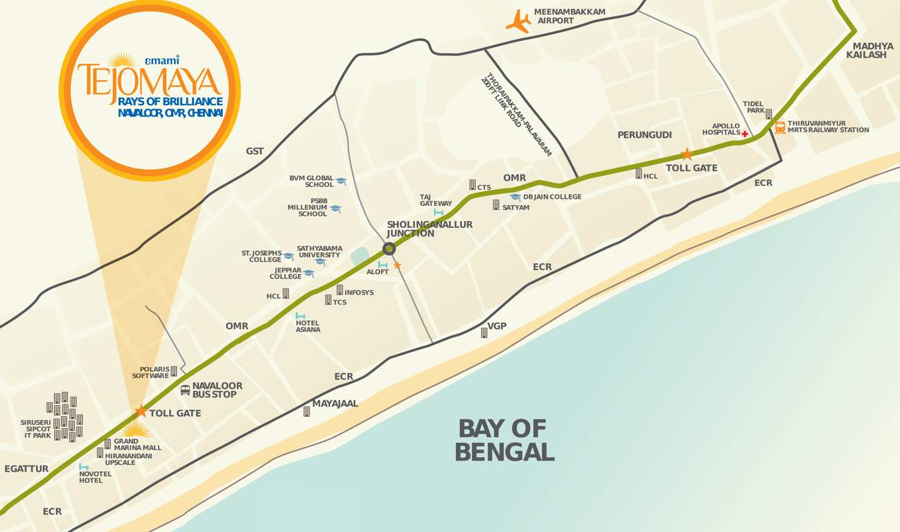  tejomaya Images for Location Plan of Emami Tejomaya