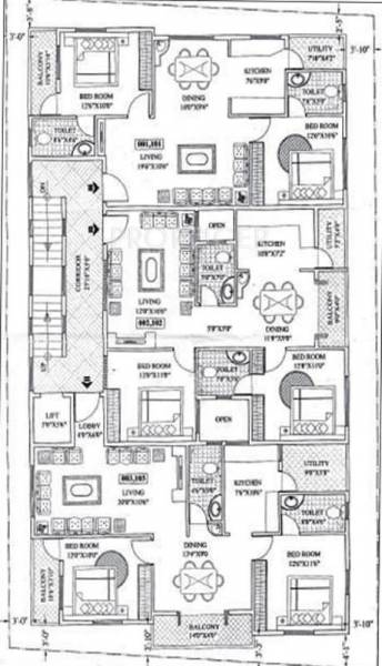 citadel my-home My Home Cluster Plan from 1st to 4th Floor
