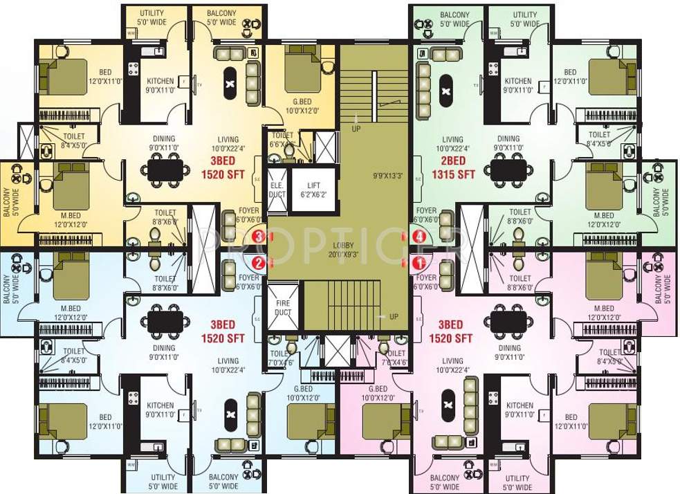 Images for Cluster Plan of Poonam Ashanikethan