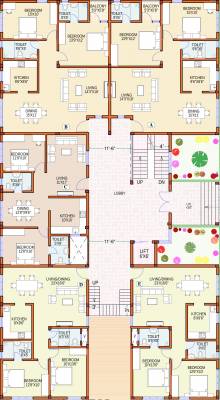foundations prakruthi Prakruthi Cluster Plan for Ground Floor