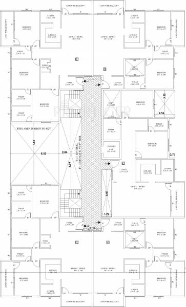 Sudharshana Cluster Plan from 2nd to 4th Floor foundations sudharshana Sudharshana Cluster Plan from 2nd to 4th Floor