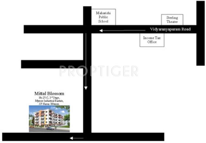  blossom Images for Location Plan of Mittal Blossom
