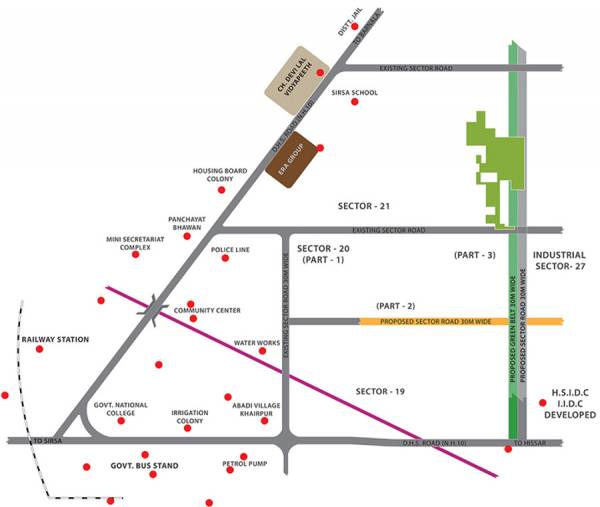  spaces-sirsa Location Plan