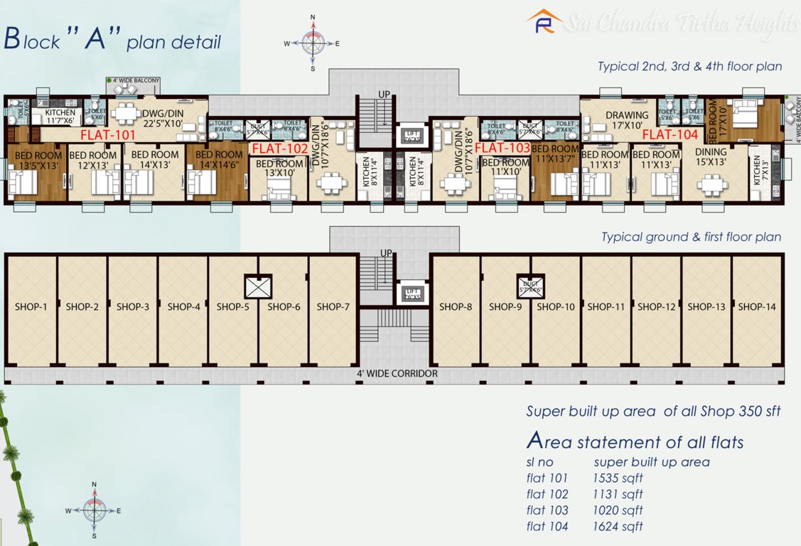  sai chandra tirtha heights Block A Cluster Plan