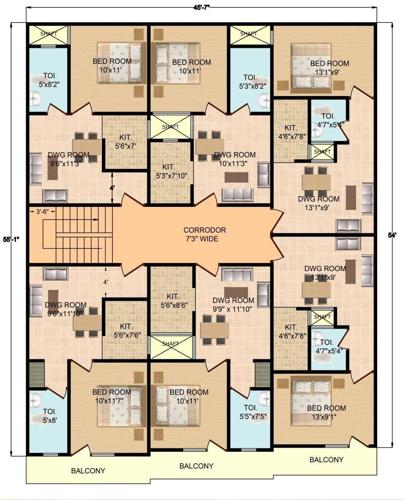  homes Images for Cluster Plan of Satyam Homes