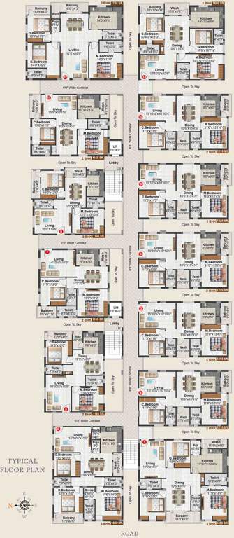  blooms Images for Cluster Plan of Shubham Builders and Developers Blooms