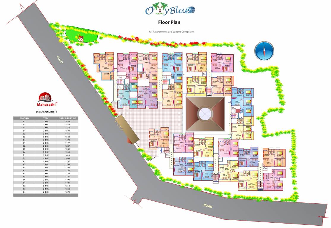oxy blue Wing A Typical Cluster Plan