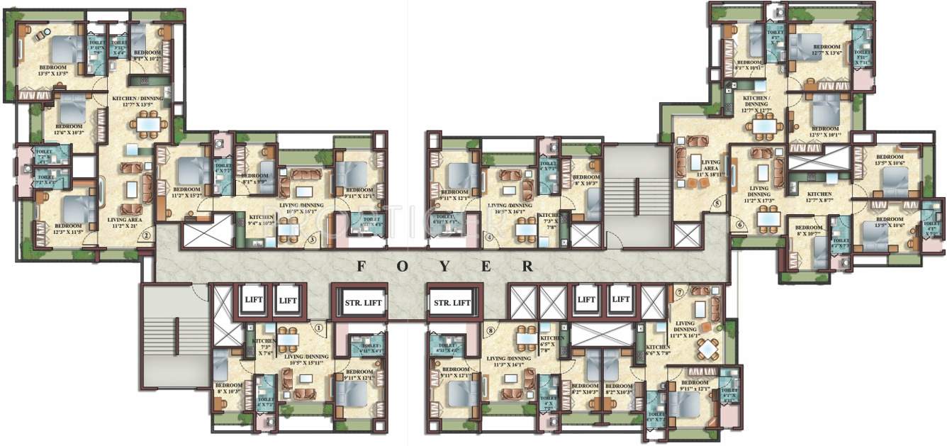 9 riviera hills Images for Cluster Plan of Natu 9 Riviera Hills