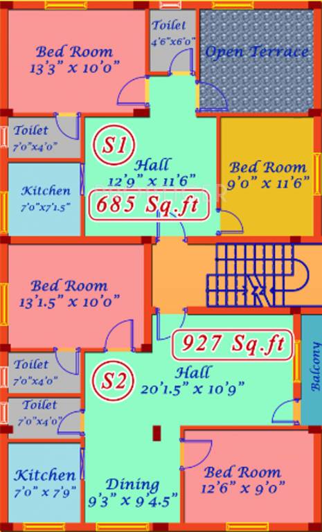 Images for Cluster Plan of Vijayalakshmi Constructions Viji Homes