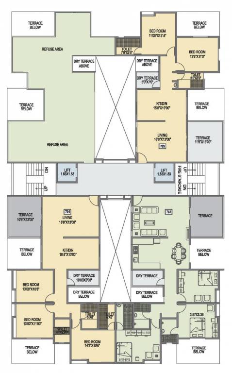  favolosa Tower A Cluster Plan