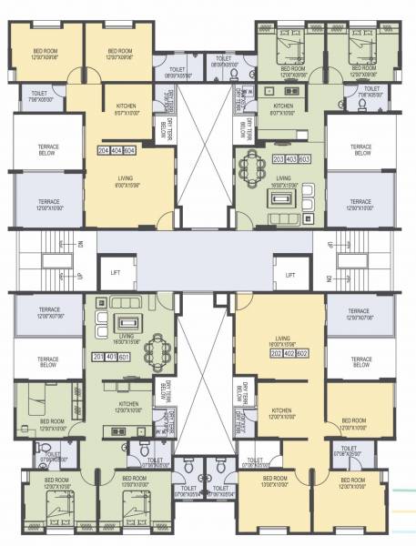  favolosa Tower A Cluster Plan