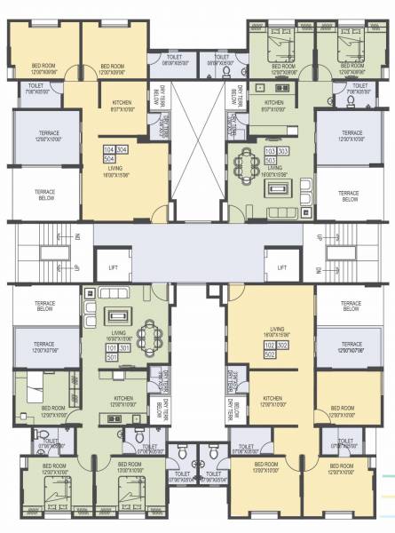  favolosa Tower A Cluster Plan