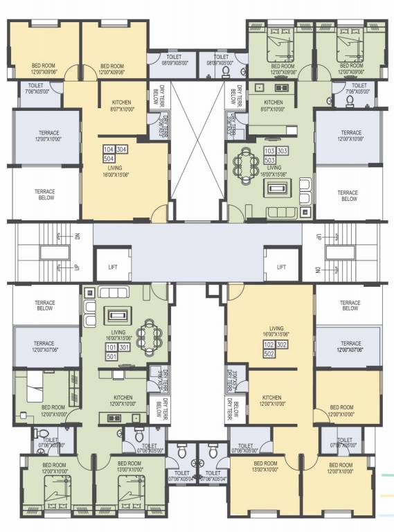  favolosa Tower A Cluster Plan