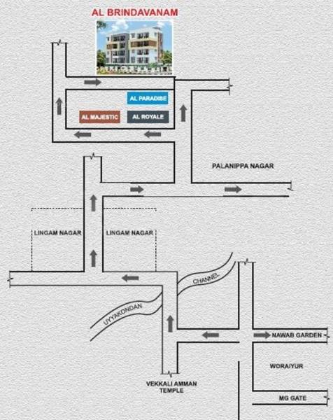 al-housing-pvt-ltd brindavanam Location Plan