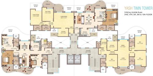  twin-tower Images for Cluster Plan of Yash Twin Tower