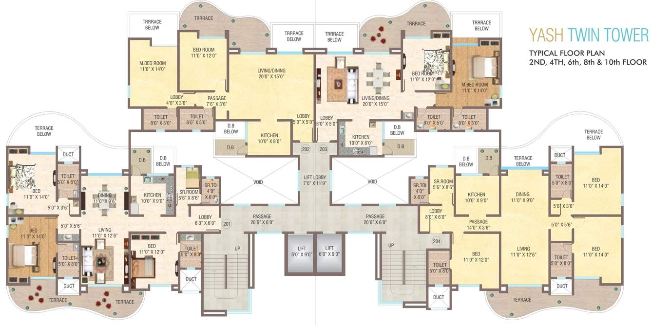  twin tower Images for Cluster Plan of Yash Twin Tower