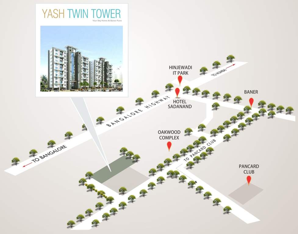  twin tower Images for Location Plan of Yash Twin Tower