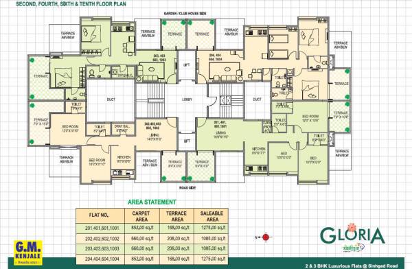Gloria 2nd, 4th, 6th, 10th Floor Cluster Plan gloria Gloria 2nd, 4th, 6th, 10th Floor Cluster Plan