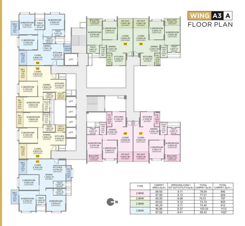  vivaaz Block A2 Cluster Plan