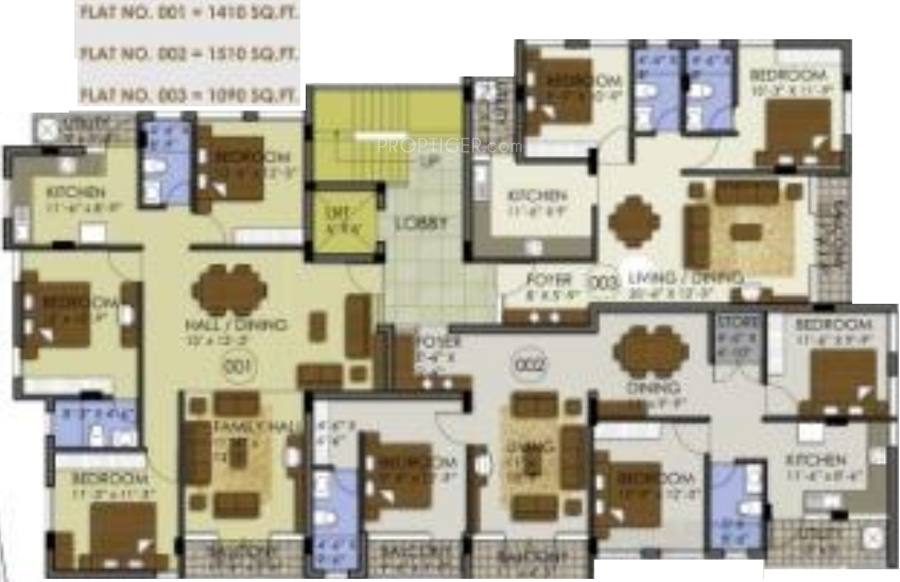 globus builders samarth annex Samarth Annex Cluster Plan for Typical Floor