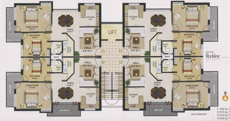 Images for Cluster Plan of Rotson Rockline Apartment