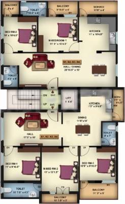 Images for Cluster Plan of Creative Ever Green Castle