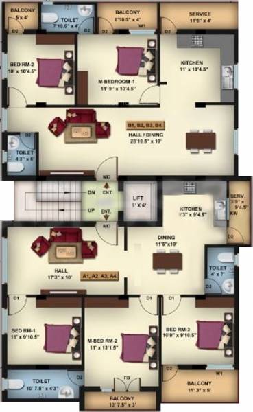 Images for Cluster Plan of Creative Ever Green Castle