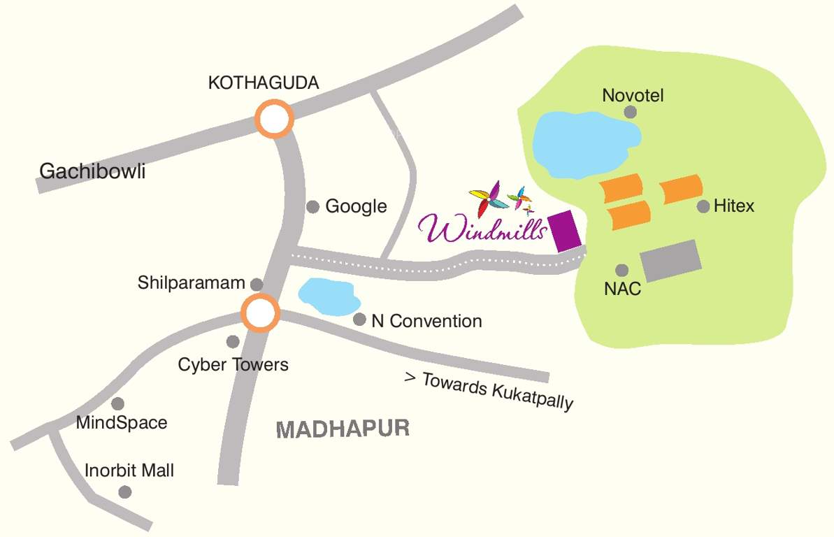  windmills Images for Location Plan of Alekhya Windmills