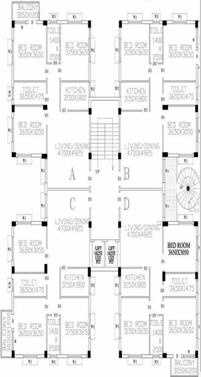  green city Tower A Cluster Plan from 1st to 11th Floor