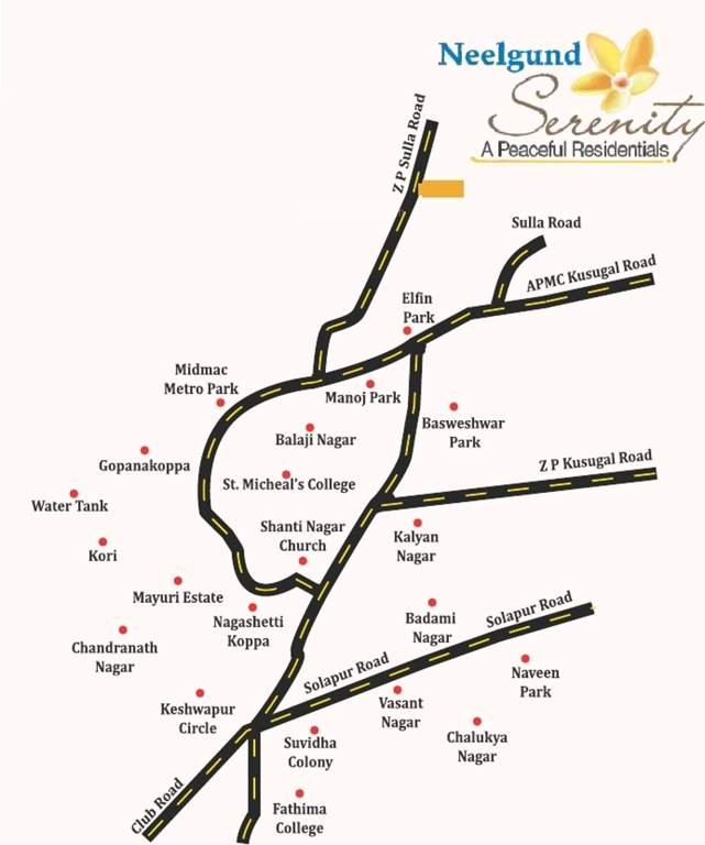 neelgund developers and builders pvt ltd serenity Location Plan