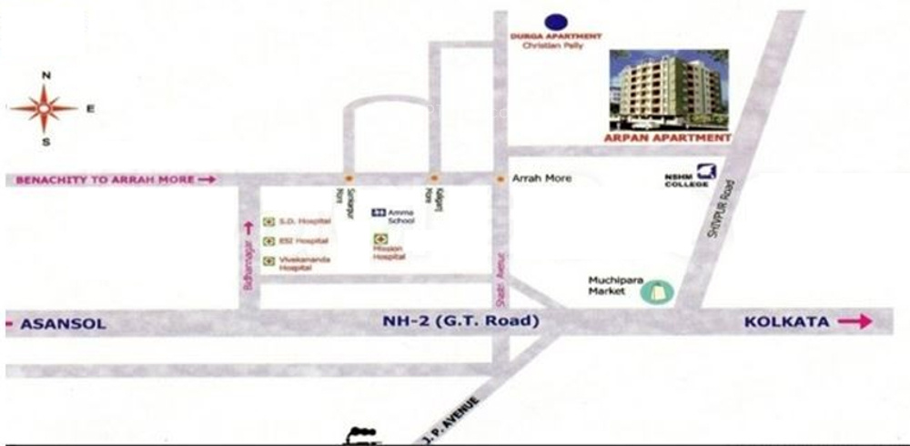  arpan apartment Location Plan