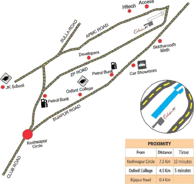 neelgund developers and builders pvt ltd eshan 4th phase Location Plan