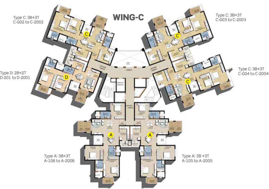Images for Cluster Plan of Puravankara Purva Scarlet Terraces