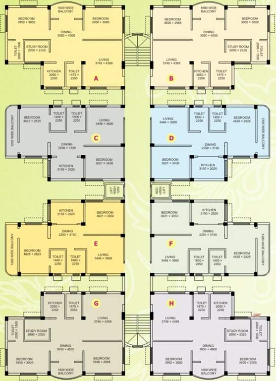 Images for Cluster Plan of Green House Project Aashray Apartment