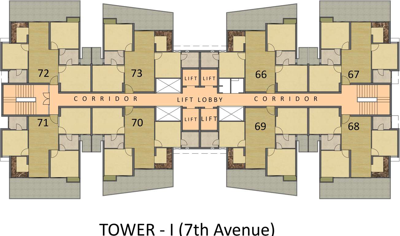  7th avenue Images for Cluster Plan of Gaursons 7th Avenue