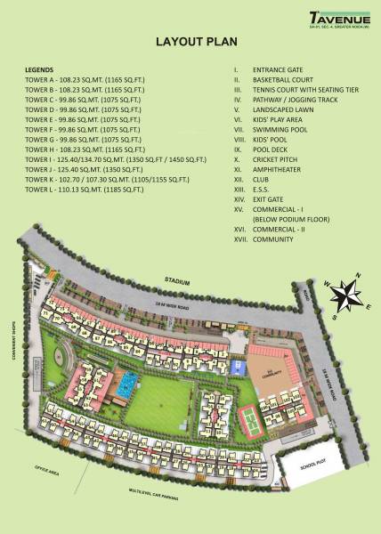  gaur-city-7th-avenue Layout Plan