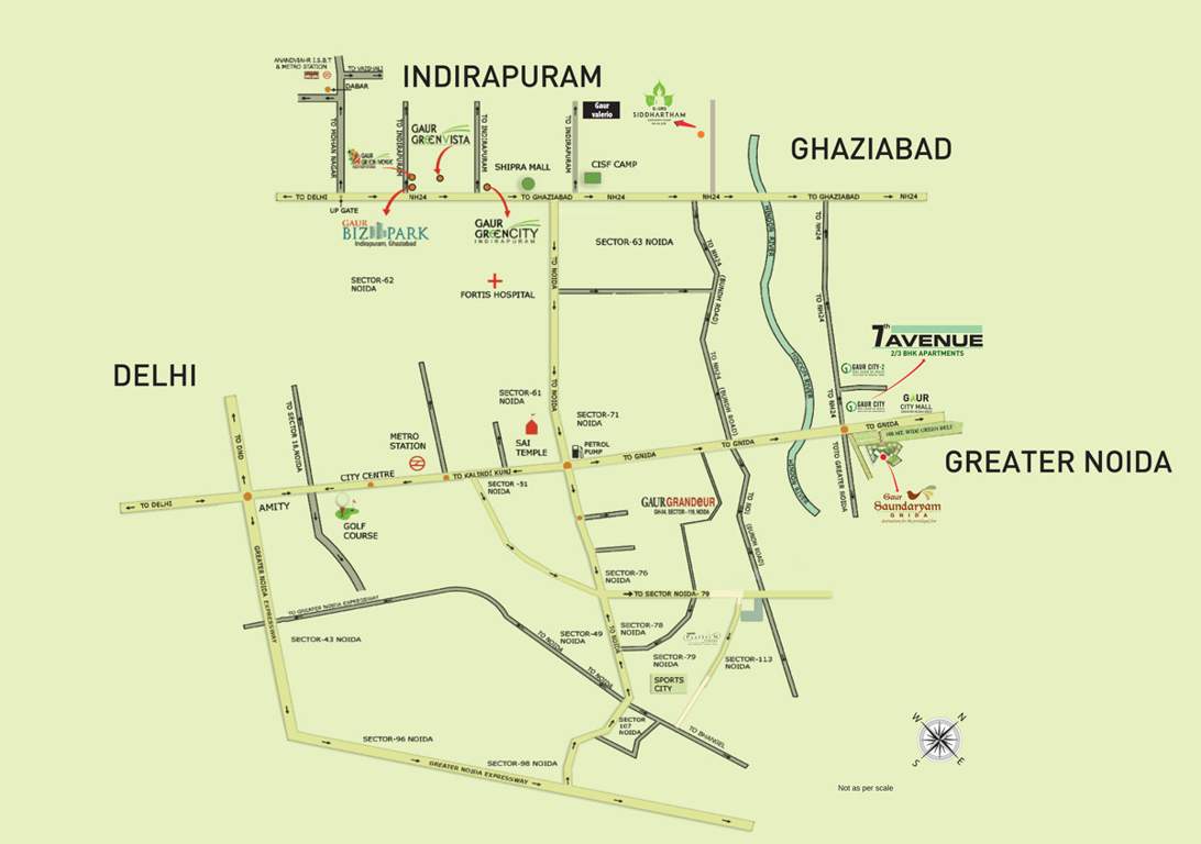  gaur city 7th avenue Images for Location Plan of Gaursons 7th Avenue