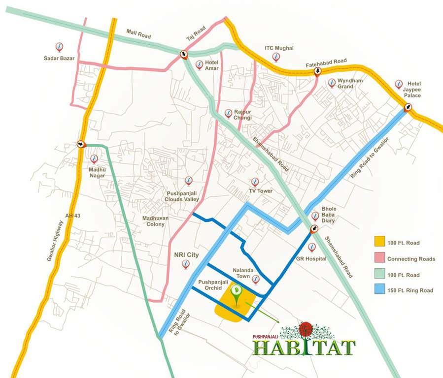  habitat Images for Location Plan of Pushpanjali Habitat