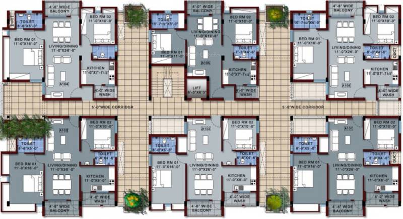  oak-park Images for Cluster Plan of Vishwasri Oak Park