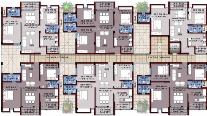  oak-park Images for Cluster Plan of Vishwasri Oak Park