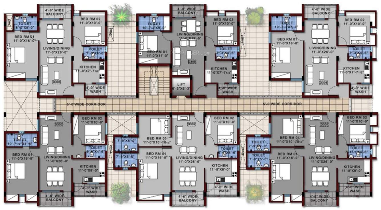 oak park Images for Cluster Plan of Vishwasri Oak Park