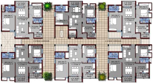  oak-park Images for Cluster Plan of Vishwasri Oak Park